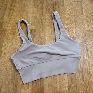 Beach Riot SMALL Tan Leah Ribbed Sports Bra Cropped Tank